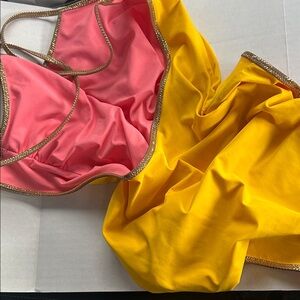 For bundles only - Toshie Italy swim reversible one -piece Yellow / Pink 40